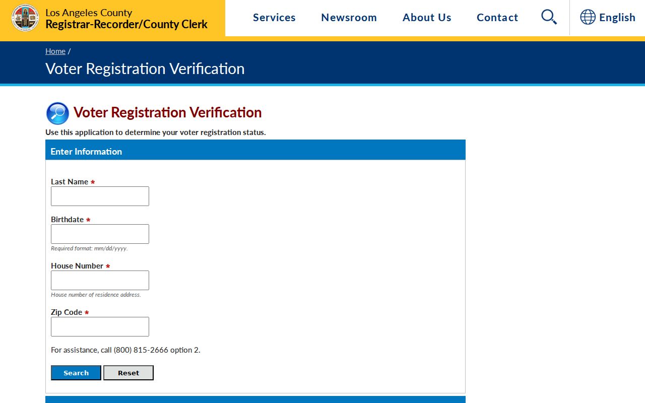 Diamond Bar residents directory voter registration verification form