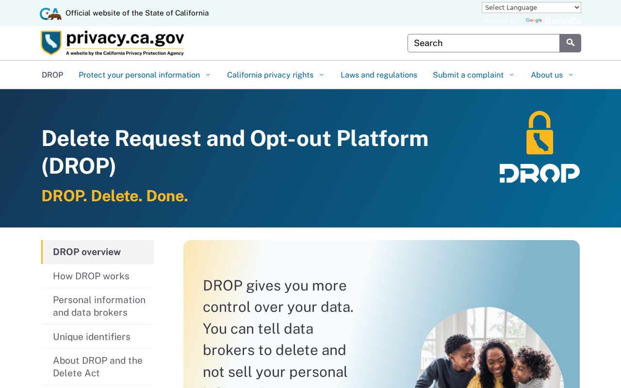 Diamond Bar neighbors California data broker deletion portal