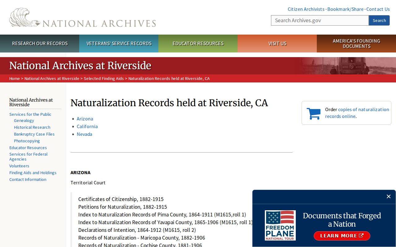 Diamond Bar previous residents Los Angeles naturalization records