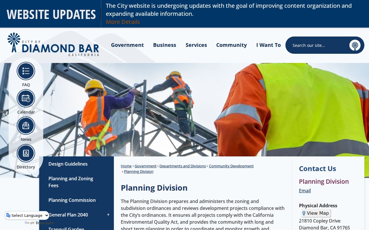 Diamond Bar street directory planning address and APN guidance